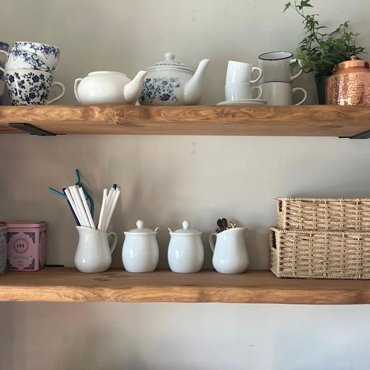 Heavy Duty Live Edge Floating Shelves | Rustic Shelves | Floating Wood Shelves for Kitchen | Book Shelves | Handcrafted Live Edge Shelf